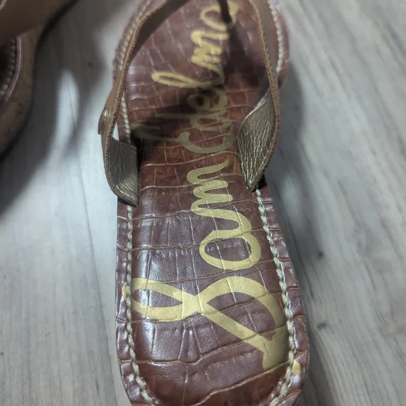 Sam Edelman Brown and Gold Sandals - Picture 5 of 6